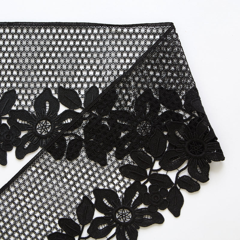 T25M13798 | Galon Guipure Floral en Coton 10cm