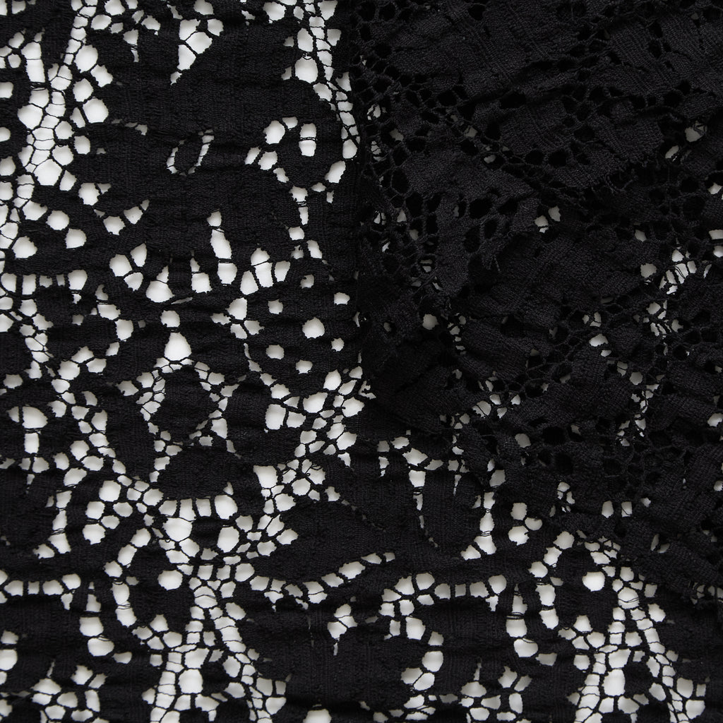 T25M13807 | Guipure de Coton à Motifs Floraux et Diamants