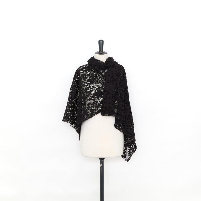 T25M13807 | Guipure de Coton à Motifs Floraux et Diamants - vue 2
