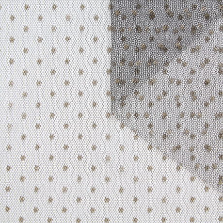 T25M13815 | Tulle Plumetis Doré