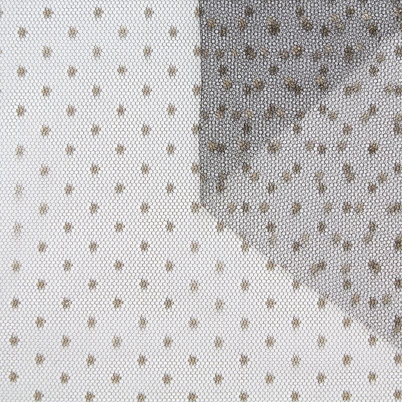 T25M13815 | Tulle Plumetis Doré