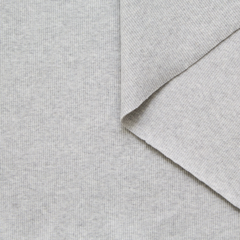 T25M14090 | Rib 2x2 Tricoté Stretch et Chiné en Coton - vue 1