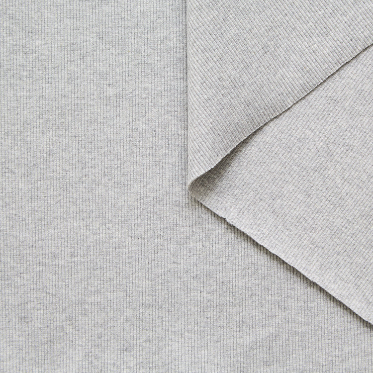 T25M14090 | Rib 2x2 Tricoté Stretch et Chiné en Coton - vue 1