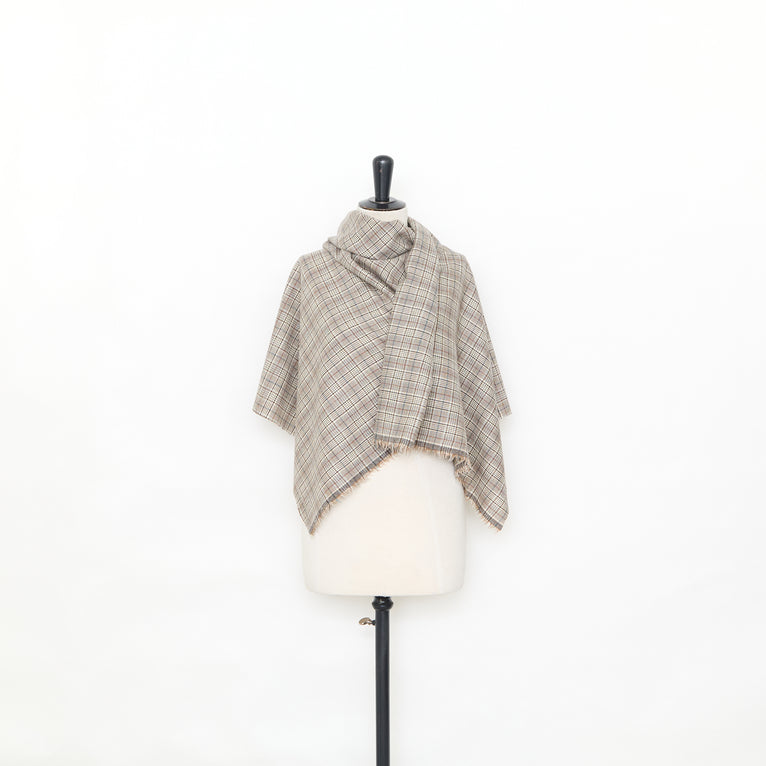 T25M14136 | Fancy Checked Crepe Wool - view 2