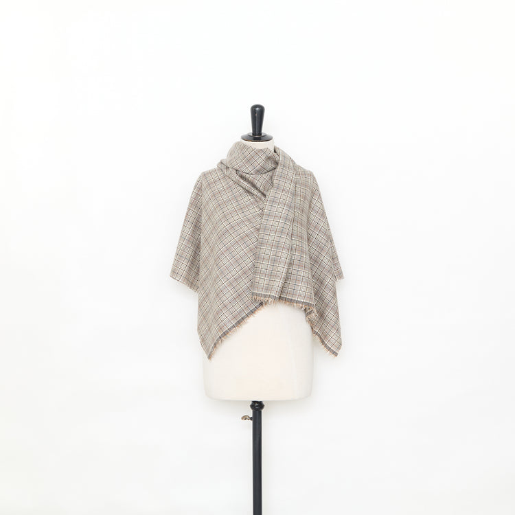 T25M14136 | Fancy Checked Crepe Wool - view 2
