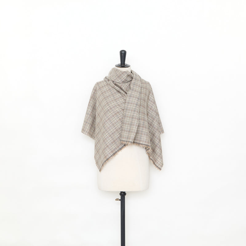 T25M14136 | Crêpe Rayé Fantaisie en Laine