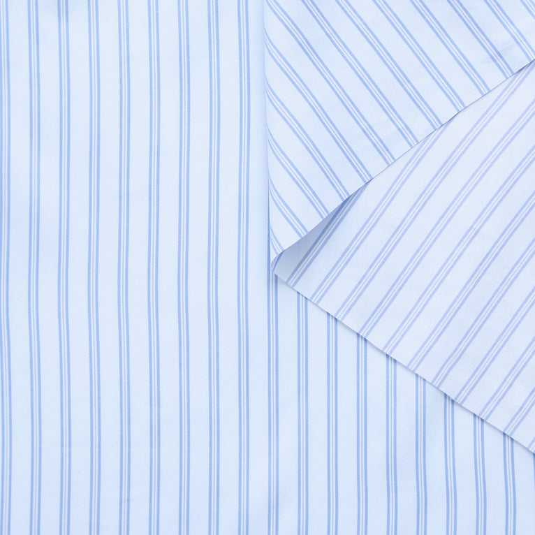 T25M14167 | Striped Cotton &amp; Silk Poplin - view 1
