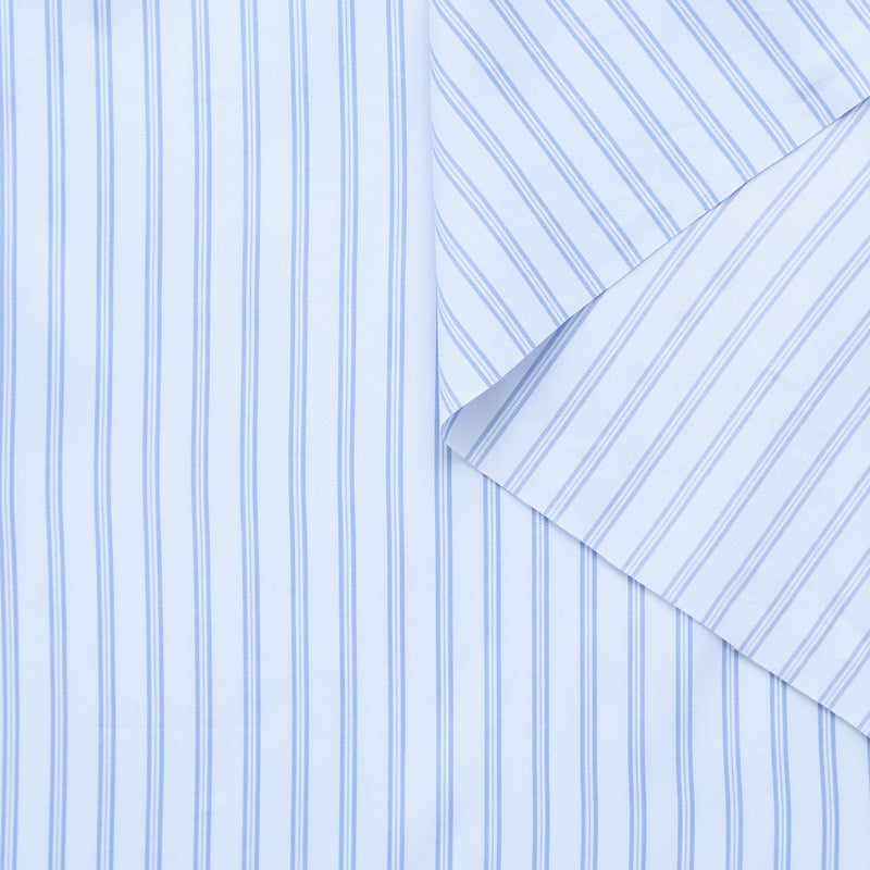 T25M14167 | Popeline à Rayures en Coton et Soie