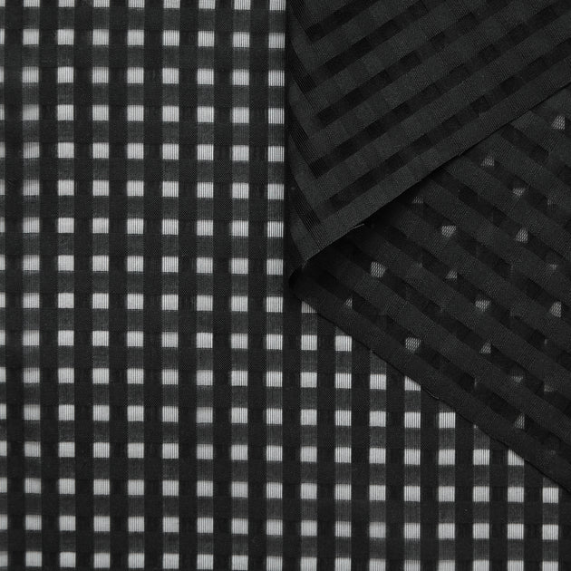 T25M14182 | Checked Silk Jacquard