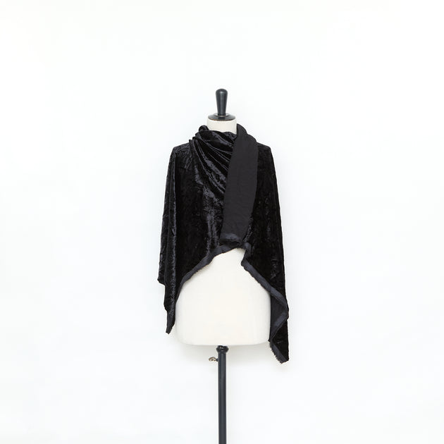 T25M14278 | Crinkled Viscose & Silk Velvet