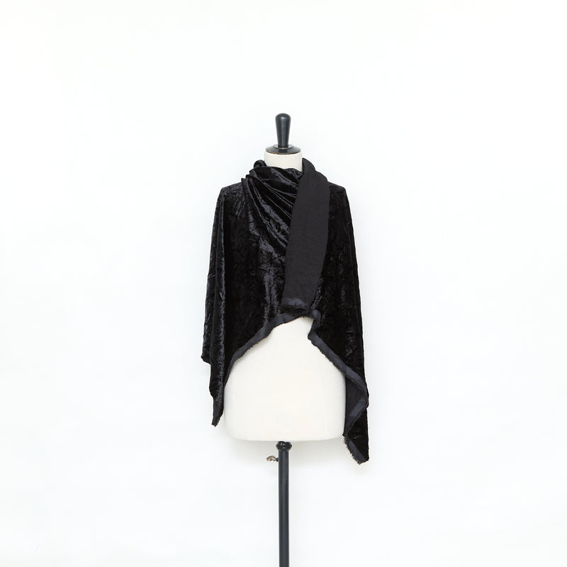 T25M14278 | Velours Froissé en Viscose et Soie