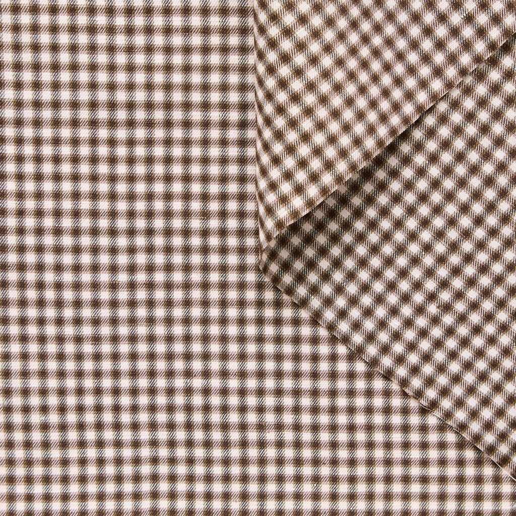 T25N13131 | Gabardine de Lin et Viscose à Mini Carreaux