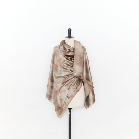  Velours Imprimé Changeant en Coton et Viscose