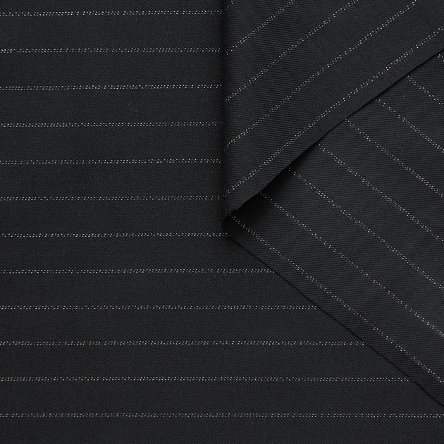 T25N13158 | Metallic Chalk Stripe Wool Suiting