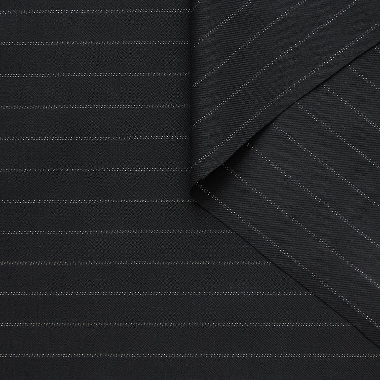 T25N13158 | Metallic Chalk Stripe Wool Suiting - view 1