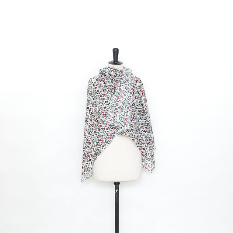 T25W12886 | Popeline de Coton Fleurie - vue 2