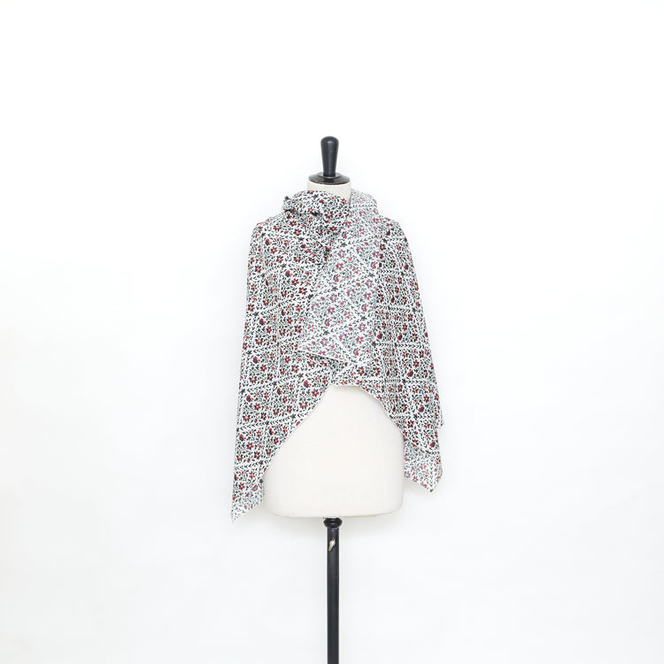 T25W12886 | Popeline de Coton Fleurie - vue 2