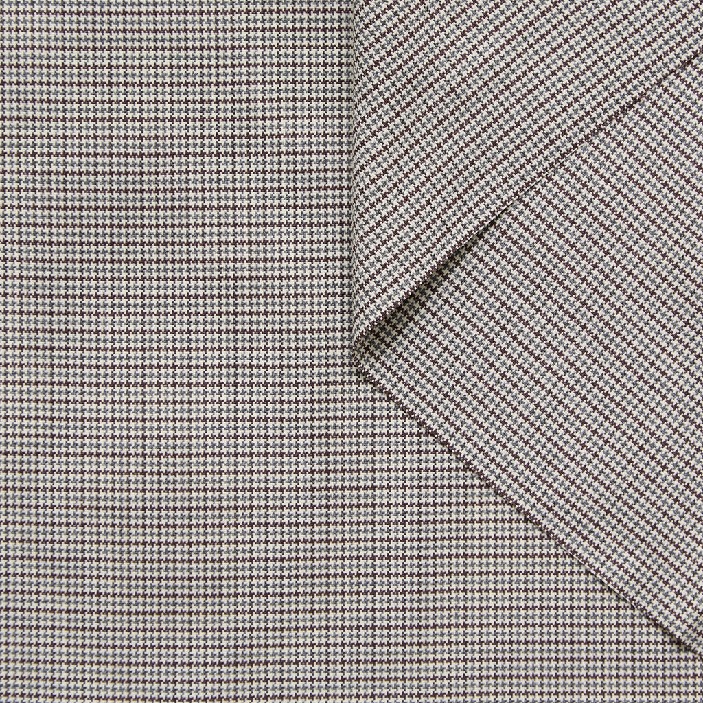 T25W14006 | Houndstooth Stretch Virgin Wool Suiting