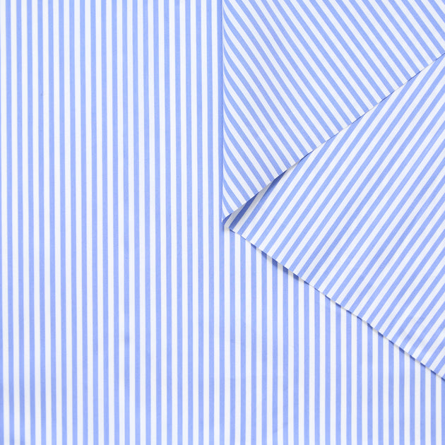 T25W14008 | Popeline Rayée et Stretch en Coton