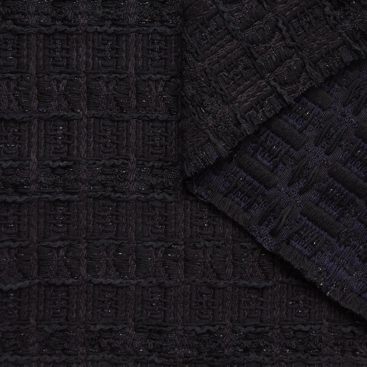 T25Z13602 | Tweed Jacquard à Carreaux Lurex