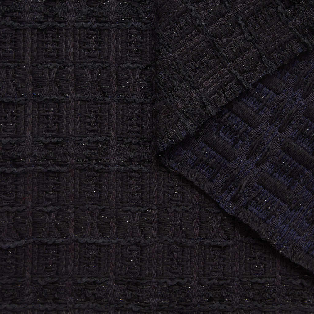 T25Z13602 | Tweed Jacquard à Carreaux Lurex