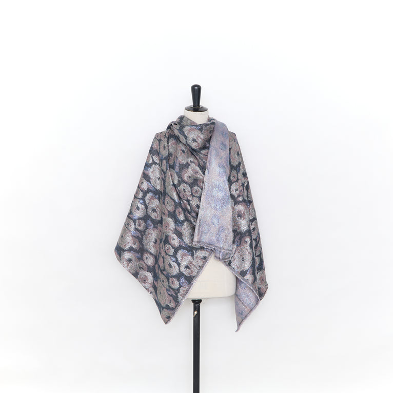 T25Z13892 | Jacquard Lurex Floral Multicolore - vue 2