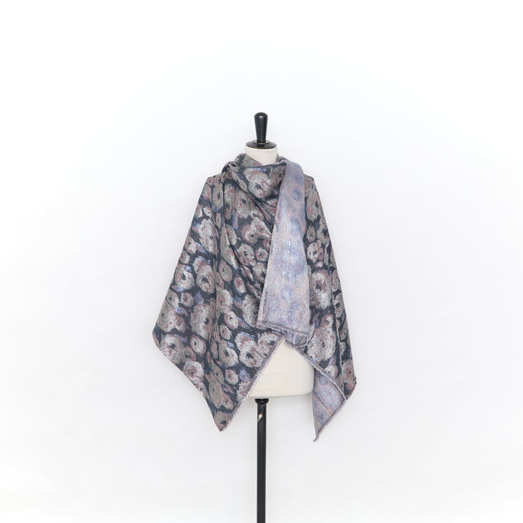 T25Z13892 | Jacquard Lurex Floral Multicolore - vue 2