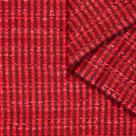 T25Z13893 | Tweed Bicolore Fluide à Rayures