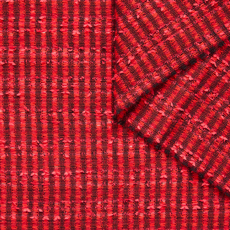 T25Z13893 | Tweed Bicolore Fluide à Rayures - vue 1