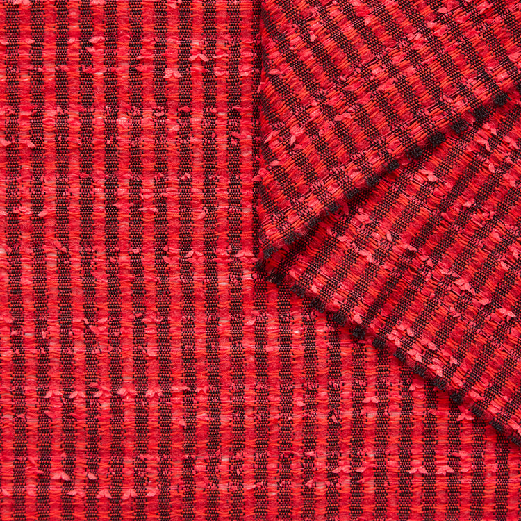 T25Z13893 | Tweed Bicolore Fluide à Rayures - vue 1