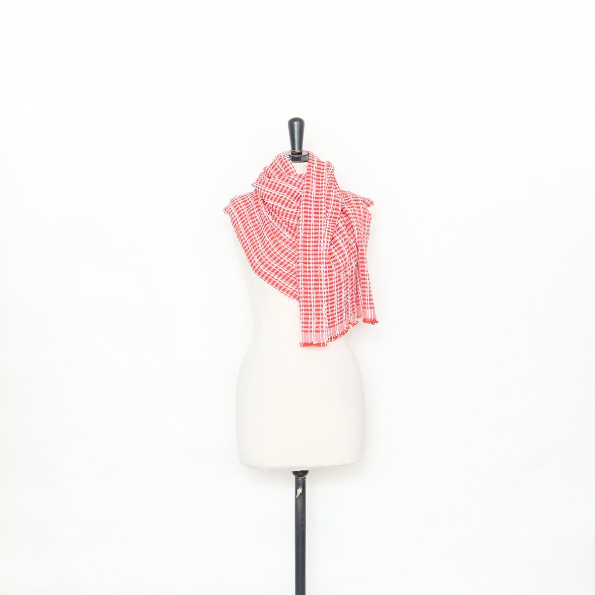 T25Z13894 | Tweed Papillotte à Carreaux Fluides