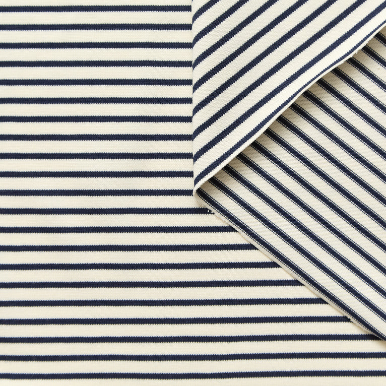 T26A16609 | Jersey de Coton à Rayures Horizontales - vue 1