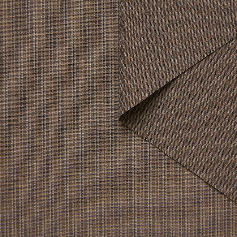 T26C15004 | Melange Striped Virgin Wool Etamine - view 2
