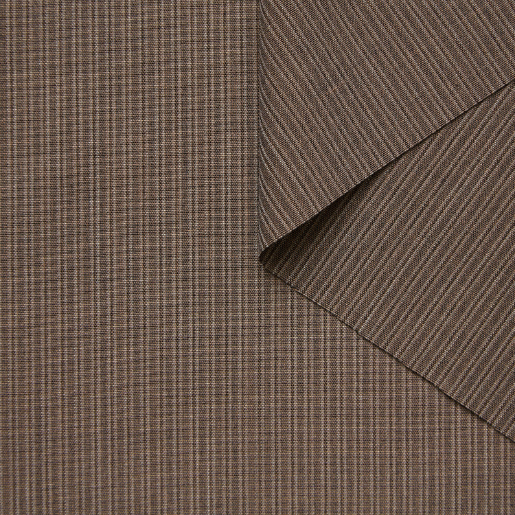 T26C15004 | Melange Striped Virgin Wool Etamine - view 1