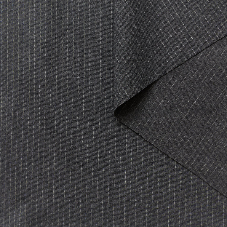 T26C15009 | Pinstripe Virgin Wool Flannel RWS - view 1