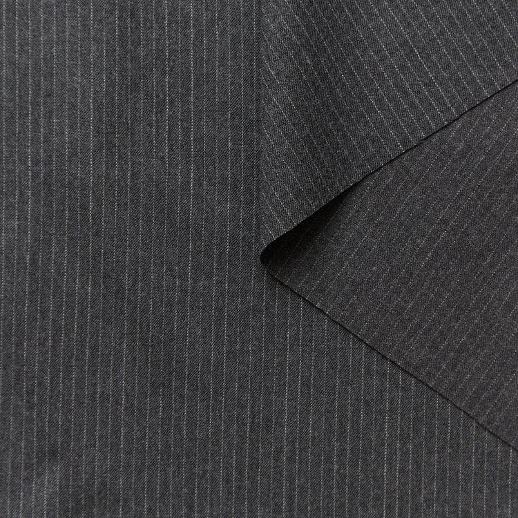 T26C15009 | Pinstripe Virgin Wool Flannel RWS - view 1
