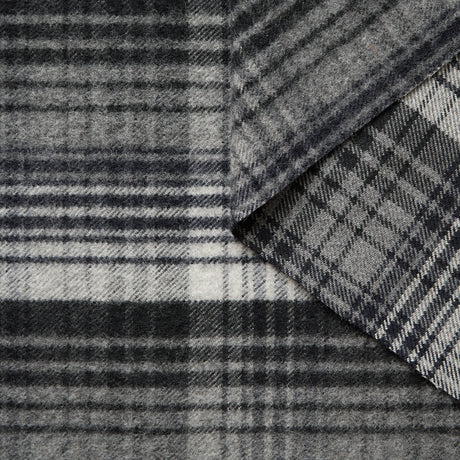  Drap Tartan Brossé en Laine Vierge