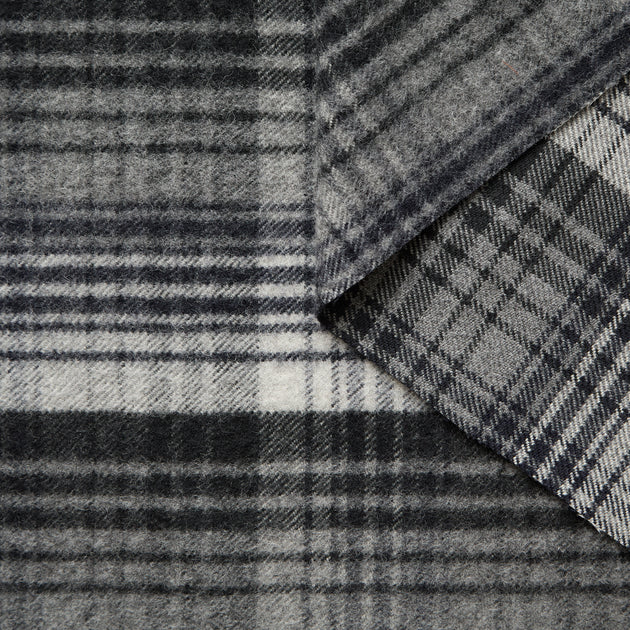 T26C15011 | Drap Tartan Brossé en Laine Vierge