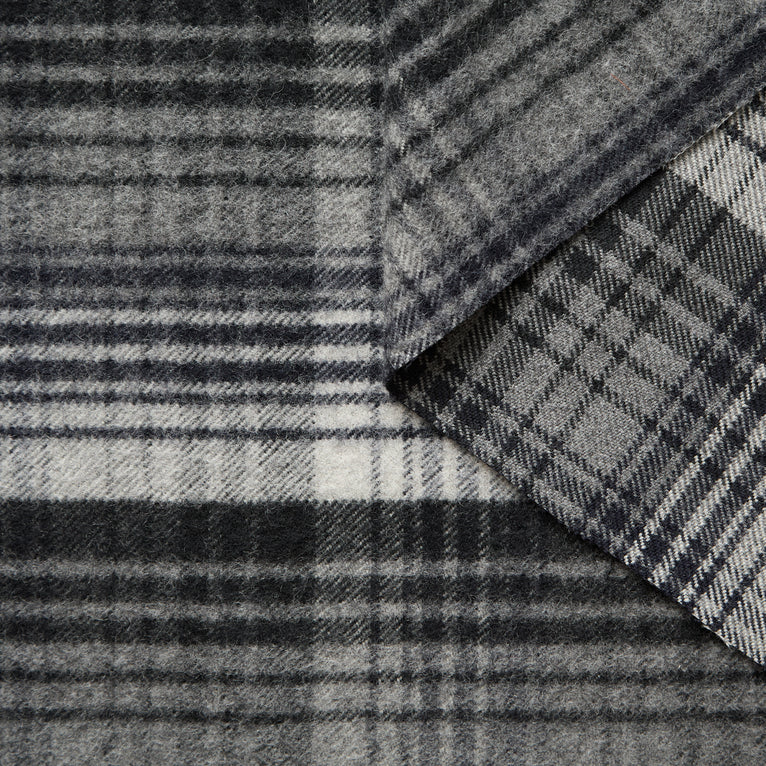 T26C15011 | Drap Tartan Brossé en Laine Vierge - vue 2