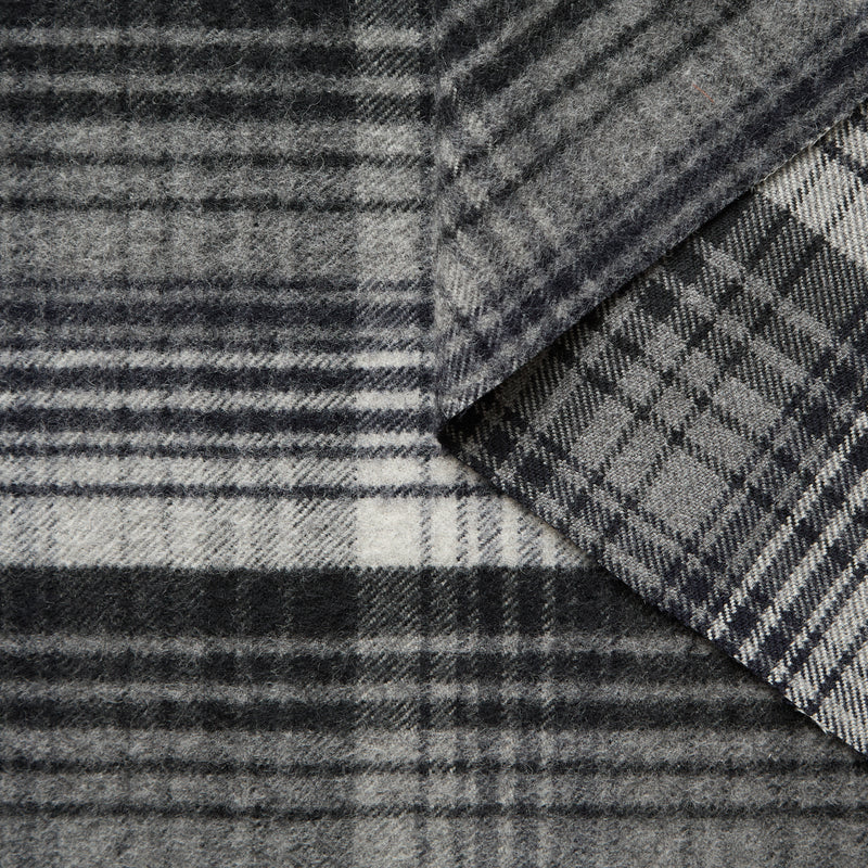 T26C15011 | Drap Tartan Brossé en Laine Vierge