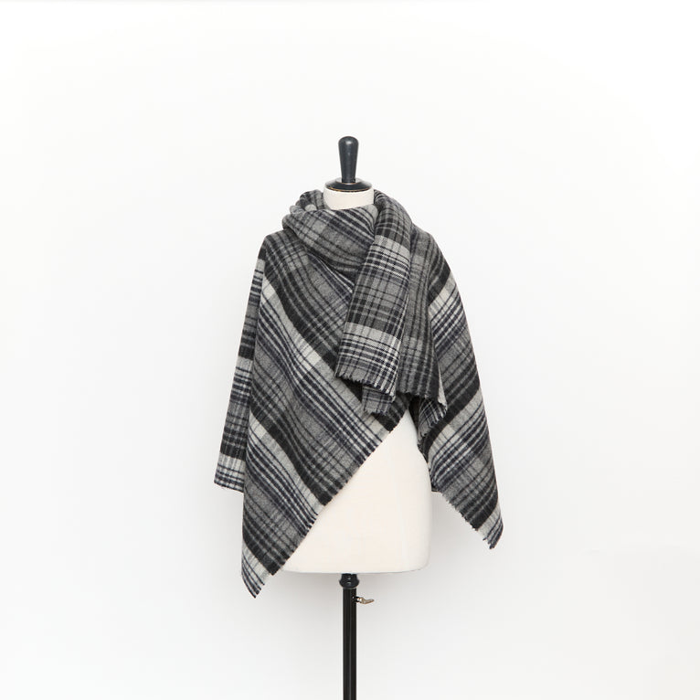 T26C15011 | Drap Tartan Brossé en Laine Vierge - vue 3