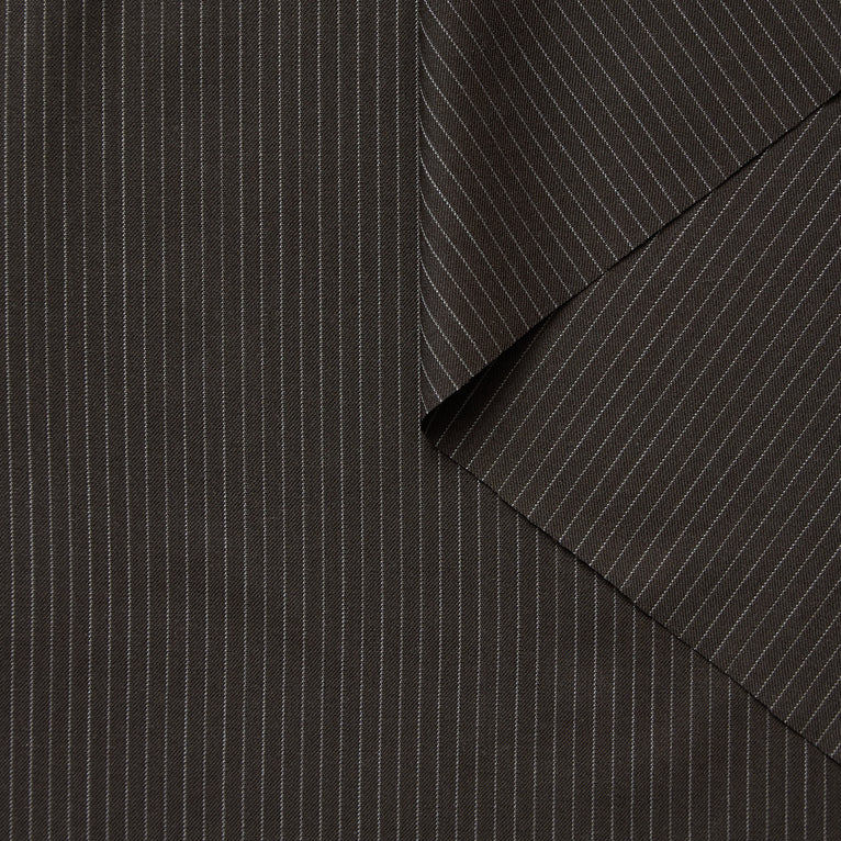T26C15039 | Pinstripe Virgin Wool Suiting RWS - view 1