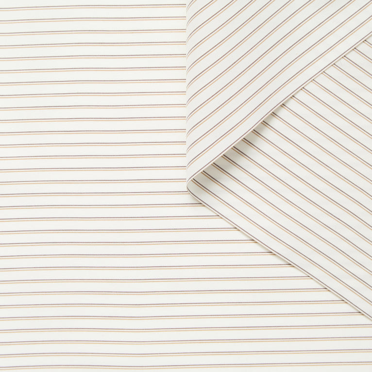 T26C15068 | Horizontal Stripes Cotton &amp; Silk Poplin GOTS - view 1