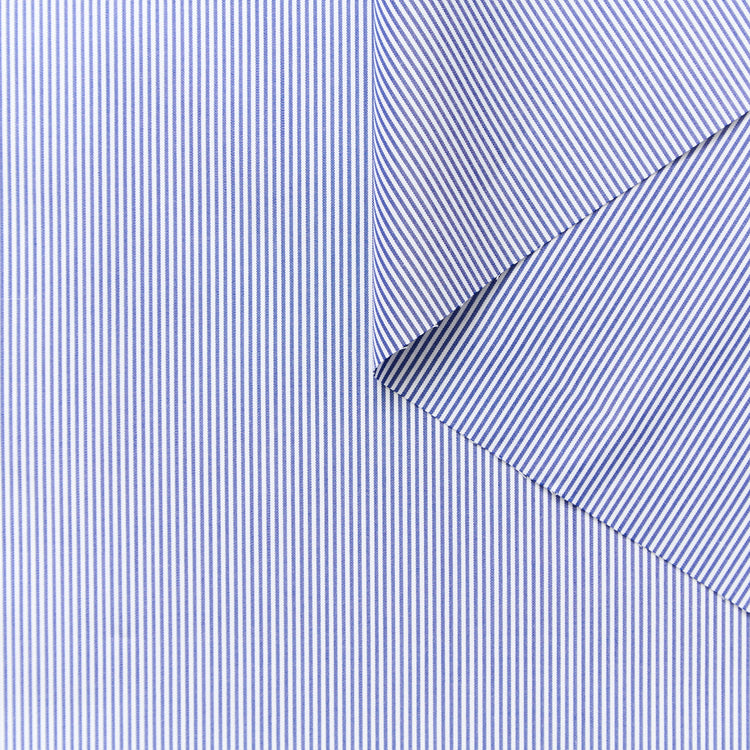T26C15078 | Fine Stripe Cotton Poplin - view 1
