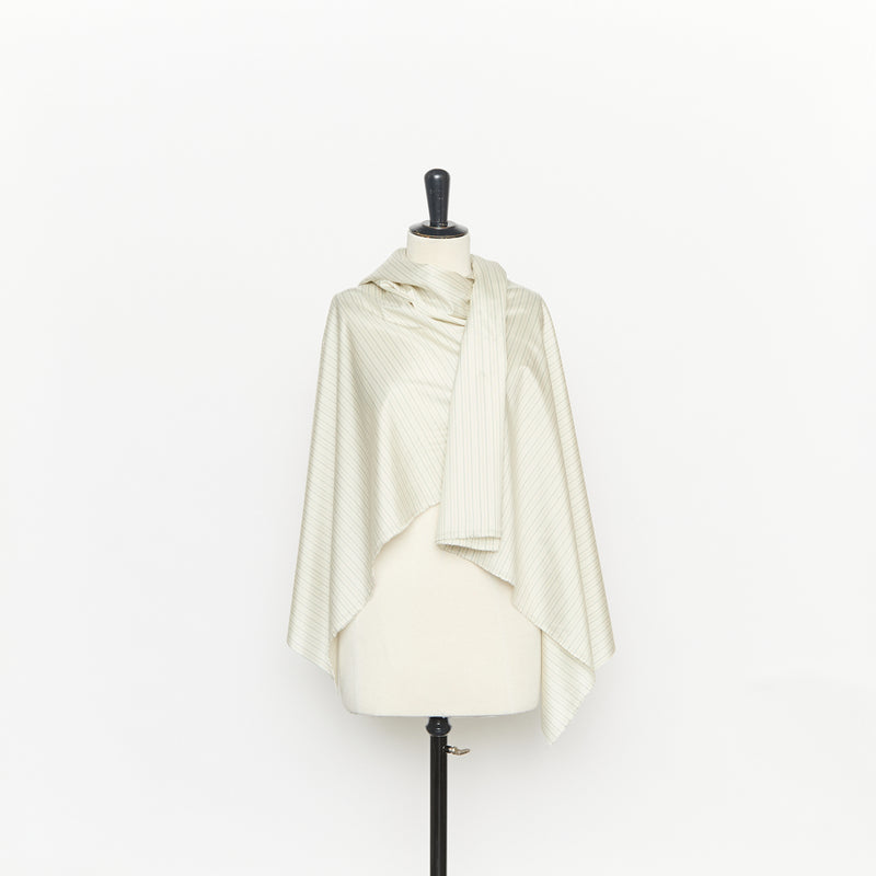 T26C15101 | Popeline Rayures Horizontales en Soie GOTS