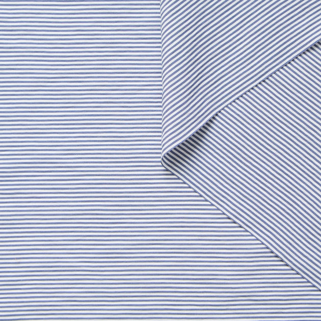 T26C15105 | Popeline à Rayures Horizontales en Viscose