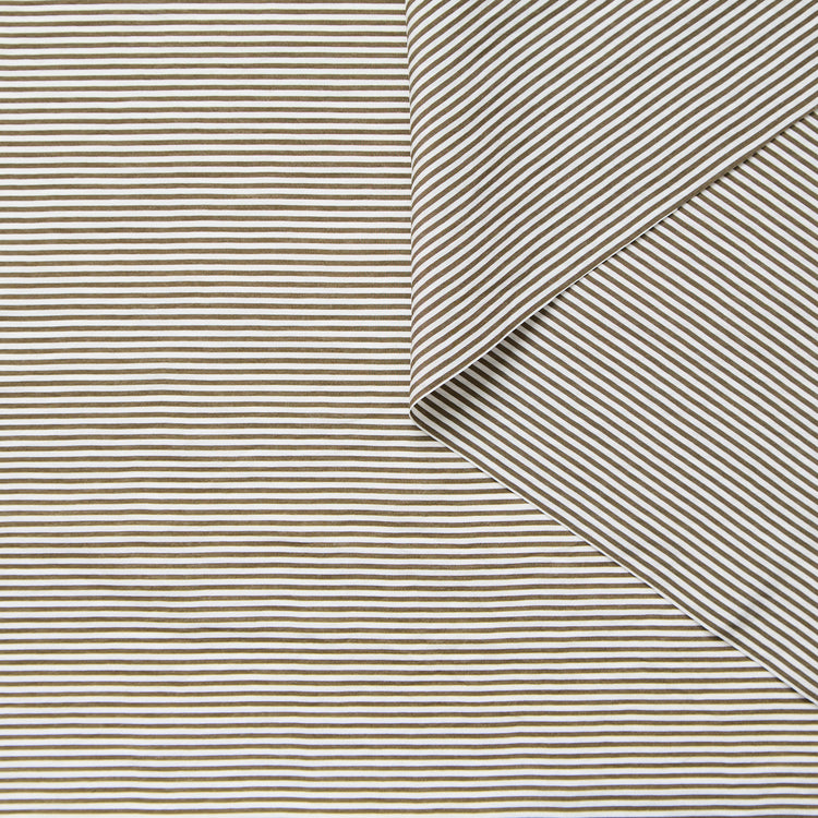 T26C15105 | Horizontal Stripes Viscose Poplin - view 1