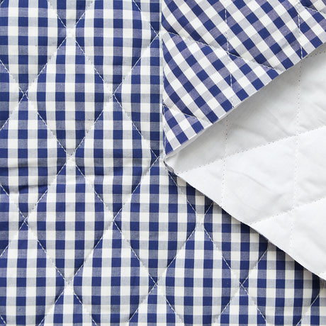 T26K16069 | Popeline Double Face Vichy Matelassée en Coton