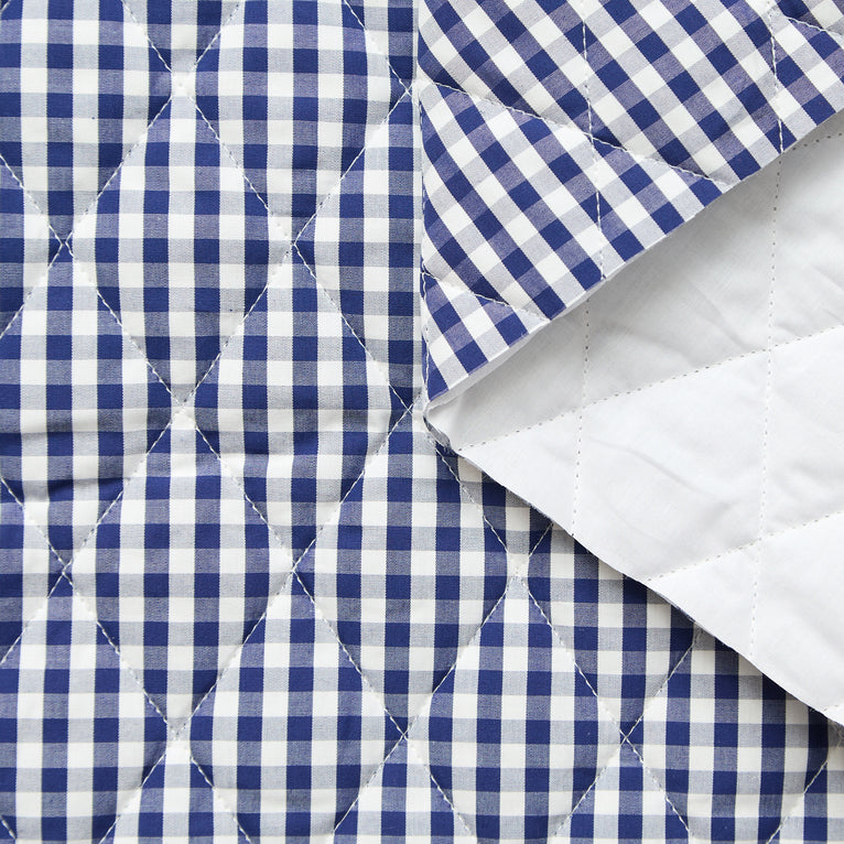 T26K16069 | Popeline Double Face Vichy Matelassée en Coton - vue 1
