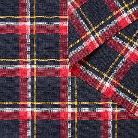 T26K16085 | Natté Tartan en Lin et Coton